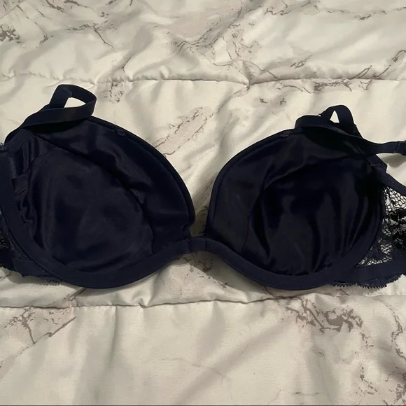 La‎ Senza the show off navy lace push up bra size 32C - Picture 3 of 5